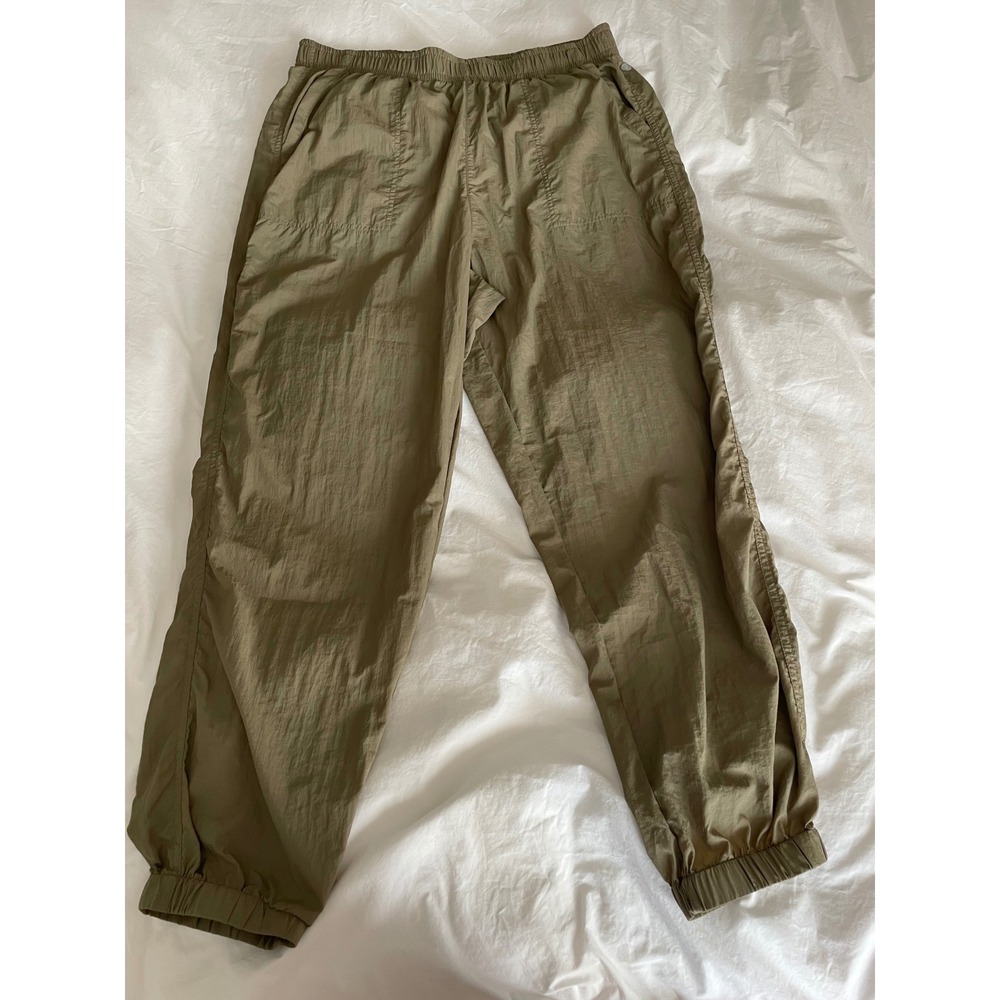 Z by Zella Joggers Olive Green Nylon High Rise Athletic Track Pants Size Large